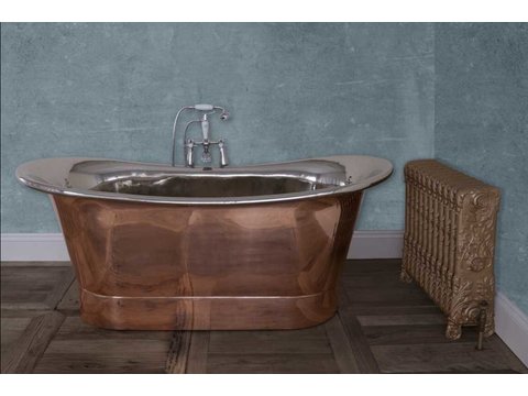Normandy Copper Bath with nickel interior FREE uk shipping