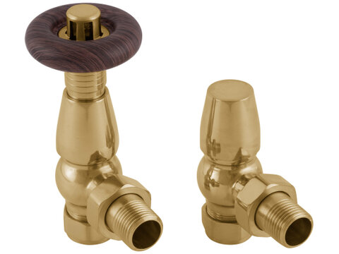 Pair Of Kingsgrove Brass Thermostatic Valves