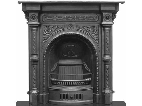 Tweed cast iron fireplace in black finish