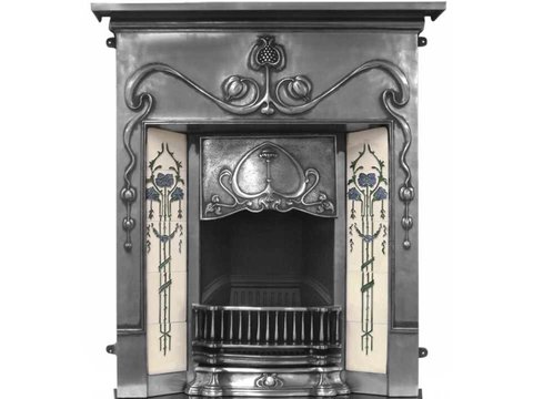 Valentine cast iron fireplace in polish finish