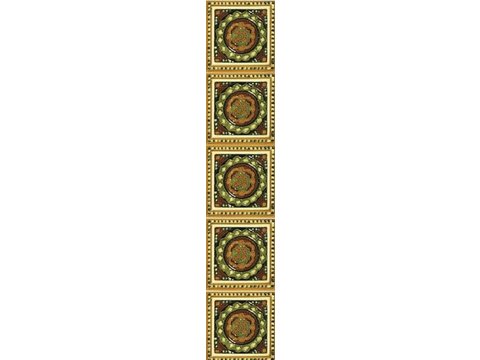 Set of 10 Orange and Green Tiles