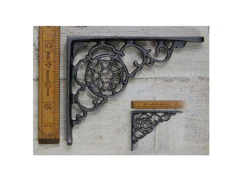 Shelf Bracket ‘Cobweb’ Design Ant Iron 5″ x 7″