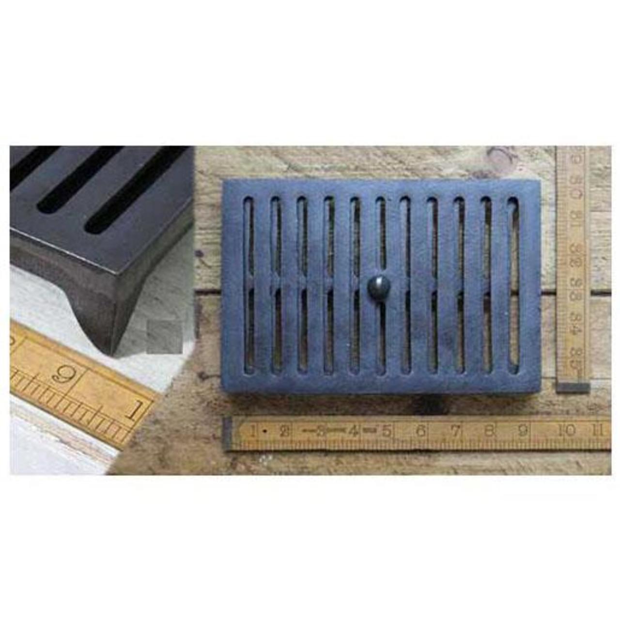 Air Vent Adjustable Slider Rectangular cast Iron Large 9"x6"