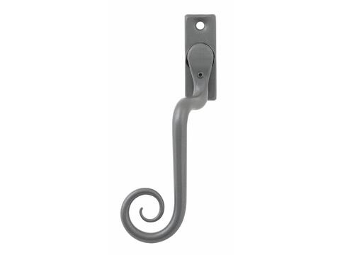 Curl Cranked Espag Window Handle Locking L/H Armor Coat Satin Steel