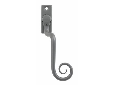 Curl Cranked Espag Window Handle Locking R/H Armor Coat Satin Steel