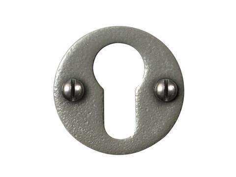 Euro Escutcheon - Round Armor Coat Satin Steel