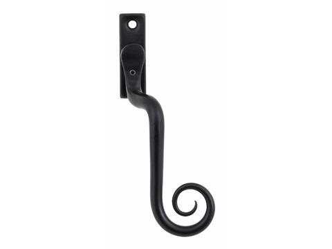 Curl Cranked Espagnolette Window Handle Locking R/H Armor Coat Flat Black