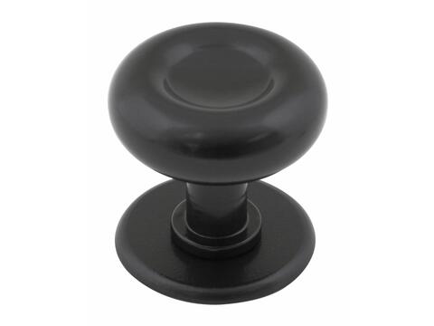 Stroud Centre Door Knob Armor Coat Flat Black