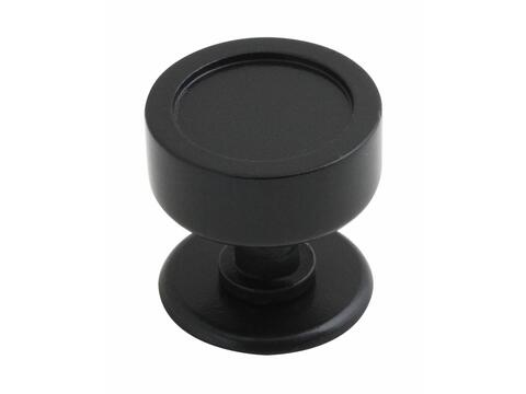 Taunton Centre Door Knob Armor Coat Flat Black