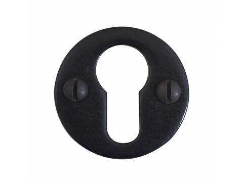 Euro Escutcheon Round Armor Coat Flat Black