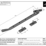Arundel Casement Stay 10"/250mm Armor Coat Flat Black