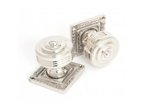 Polished Nickel Tewkesbury Square Mortice Knob Set