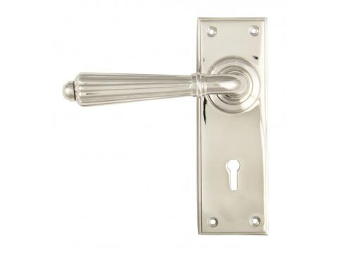 Polished Nickel Hinton Lever Lock Set