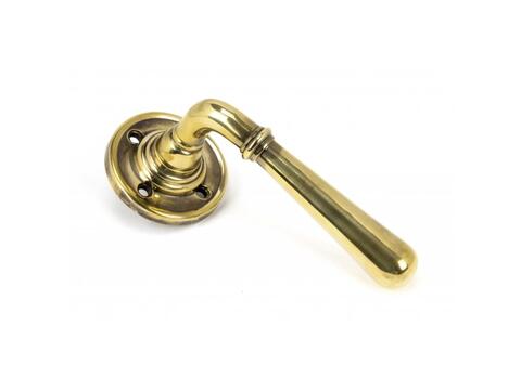 Aged Brass Newbury Lever on Rose Set