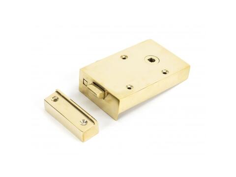 Polished Brass Right Hand Bathroom Latch