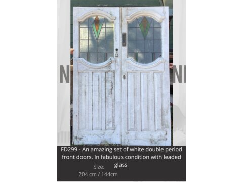 NOW SOLD FD299 - a set of brilliant double white front doors