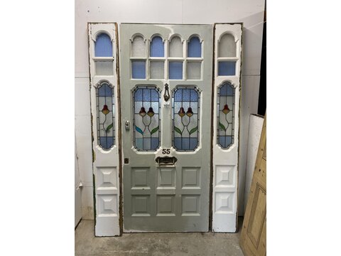 original period stained glass front door fd1002