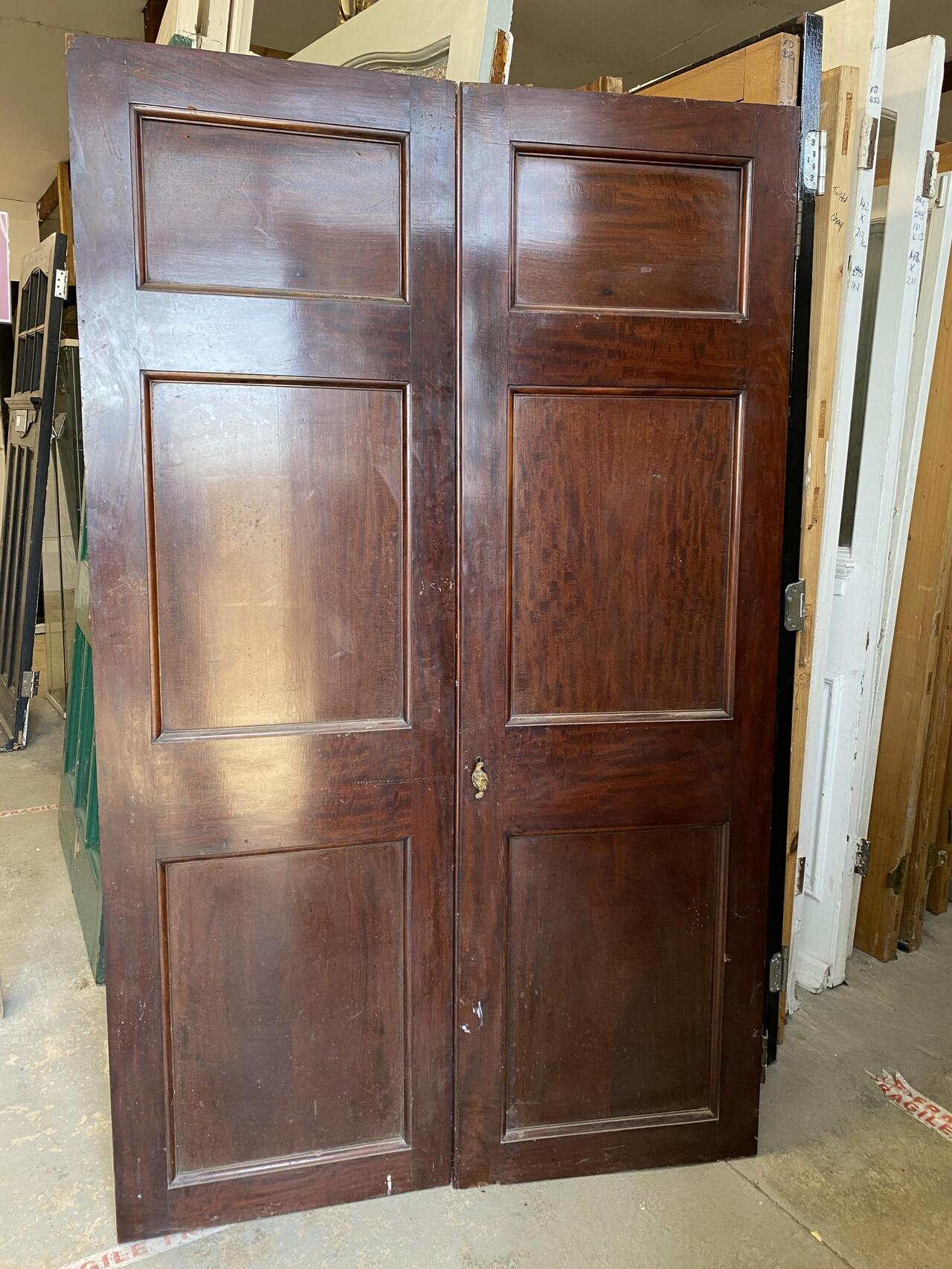 A pair of Mahogany room dividers RD243 Room Dividers and Window Shutters
