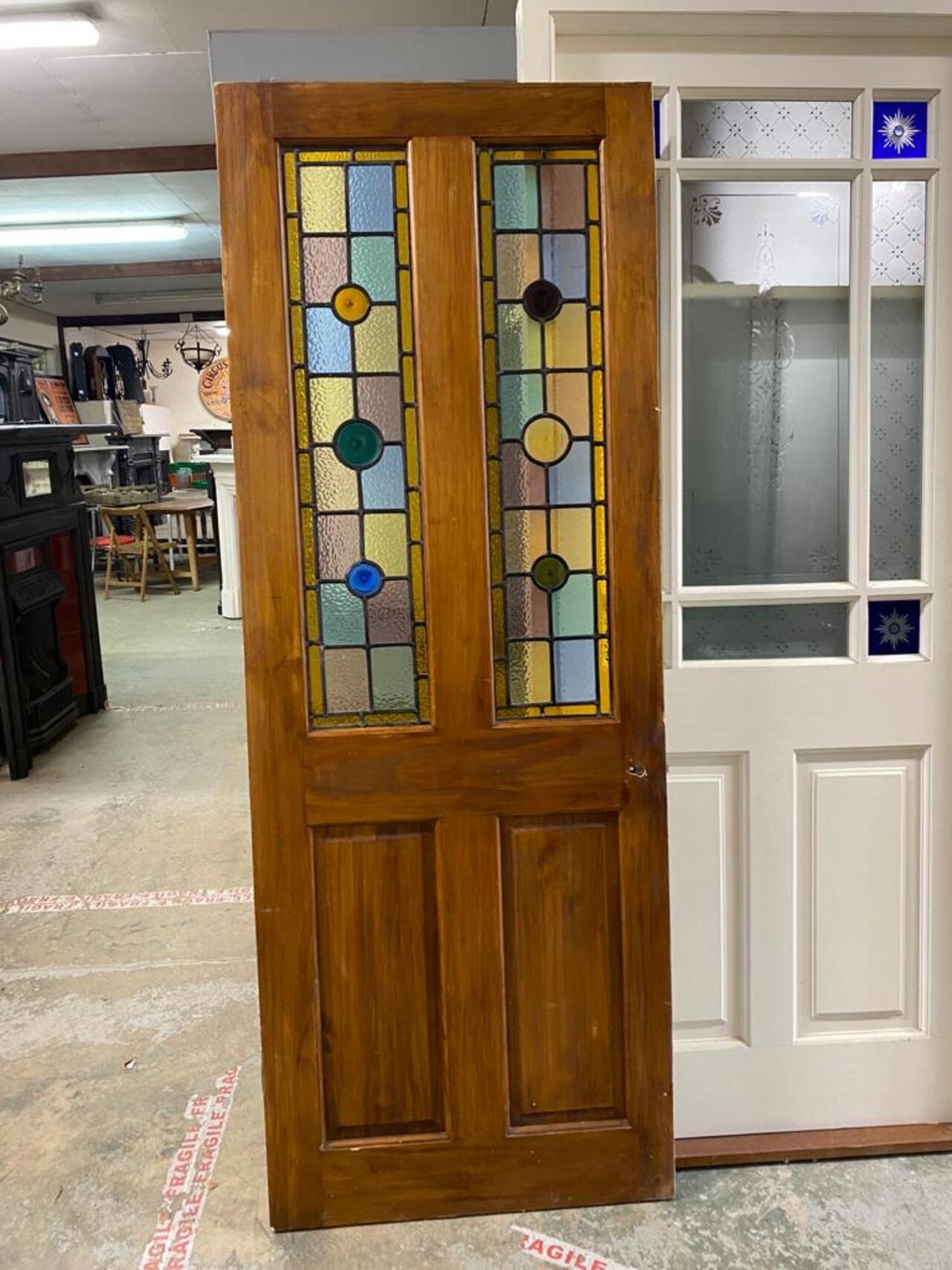 Stained glass door