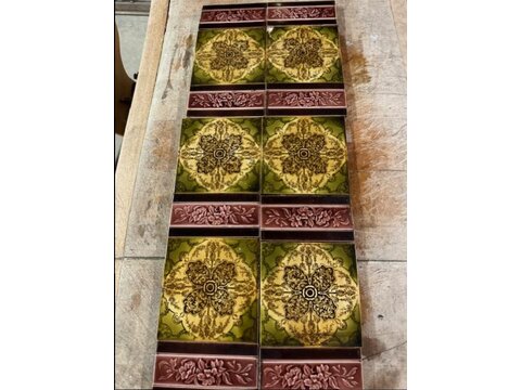 We have beautiful sets of original fireplace tiles in various designs