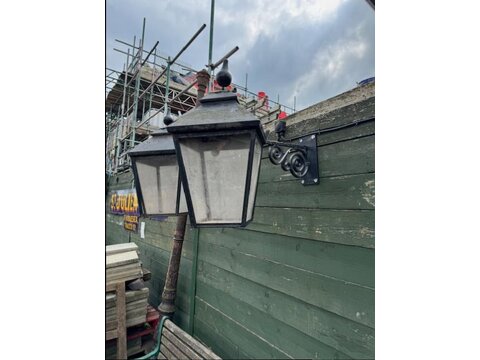 Original reclaimed large wall lanterns l015