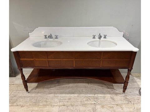 NOW SOLD A absolutely stunning and truly unique double vanity sink and stand vs1425