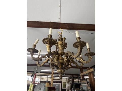 Vintage Ornate Cherub Chandelier &ndash; French / Empire Style &ndash; 8 Light L165